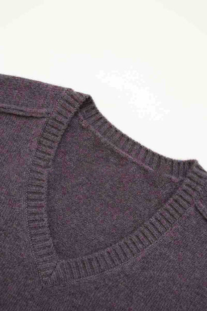 Damen Pullover V-Ausschnitt Wolle Eveloria