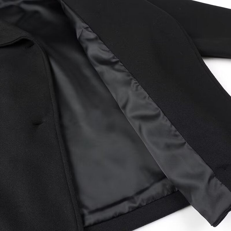 Damen Übergangsjacke Lässiger Schnitt Doppelter Knopf Eveloria
