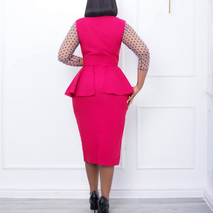 Damen Business-Kleid Puffärmel Eveloria Elegantes