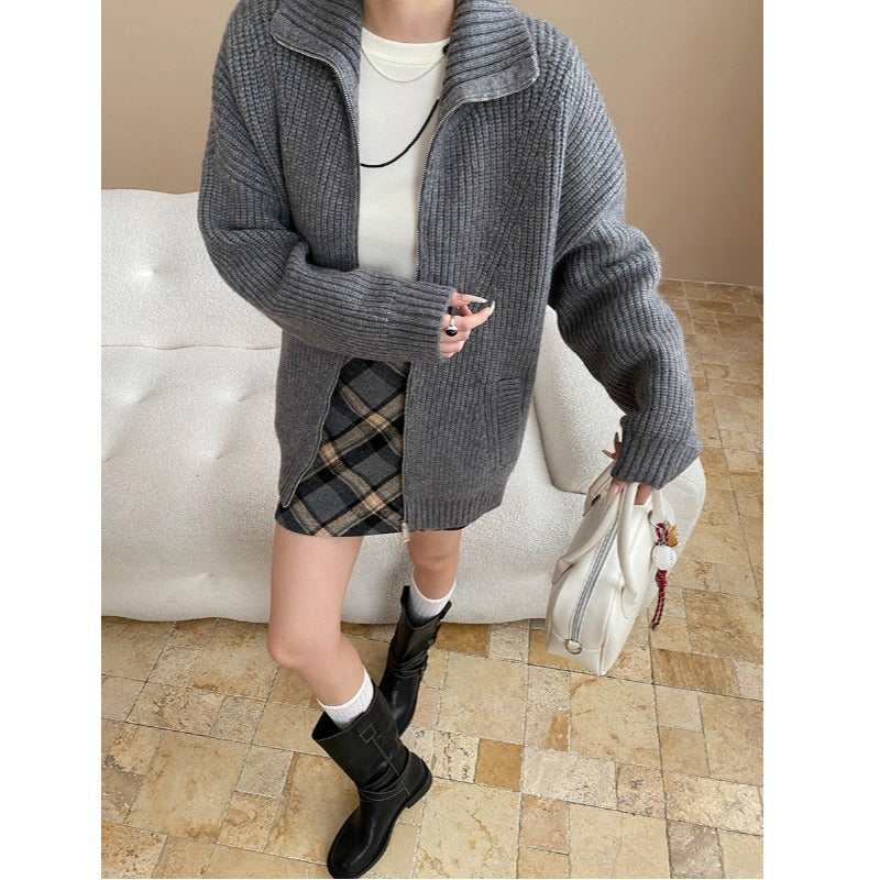 Damen Strickjacke Kurz Locker Eveloria