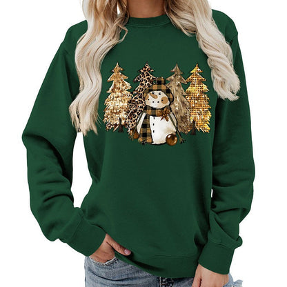 Damen Sweatshirt Schneemann-Design Weiches Innenfutter Eveloria