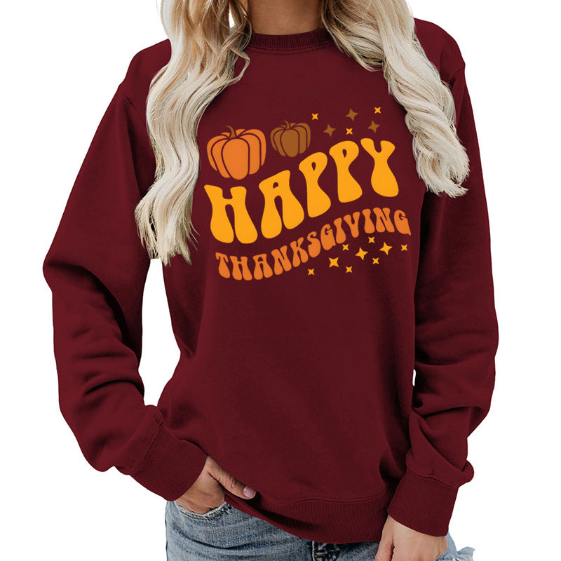Damen Sweater Pumpkin-Motiv Gemütlich Grün