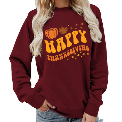 Damen Sweater Pumpkin-Motiv Gemütlich Grün