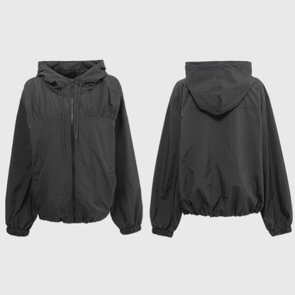 Damen Athletische Übergangsjacke Verstellbarer Kordelzug Eveloria