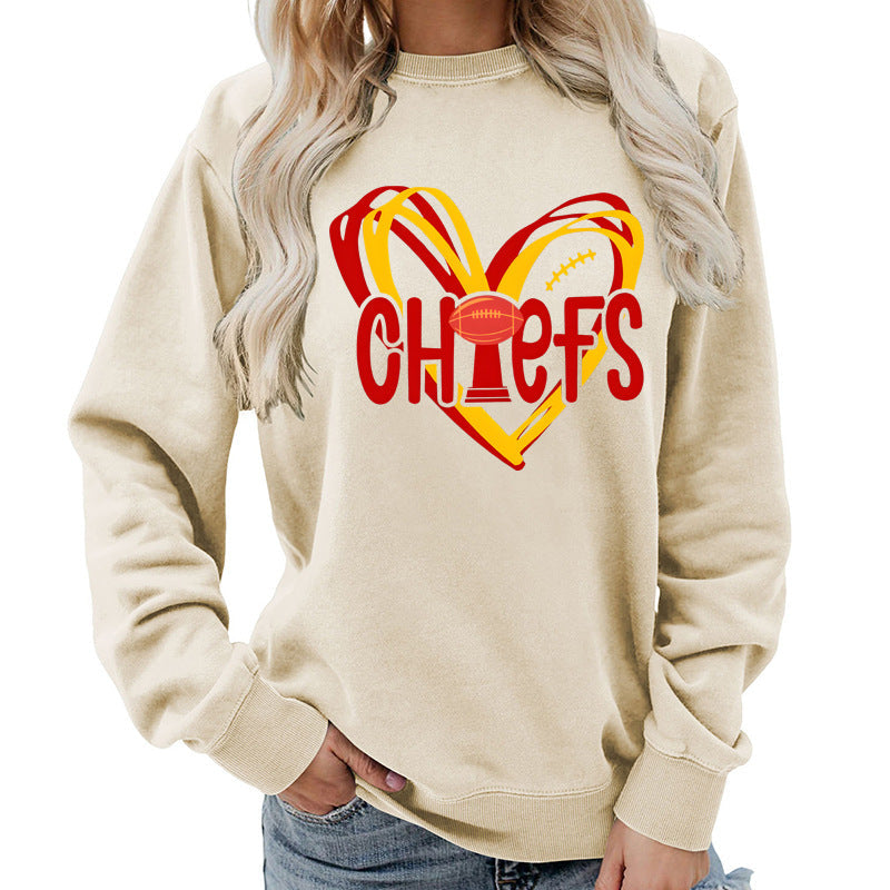 Damen Sweatshirt Herzmotiv Sportgrafiken Eveloria