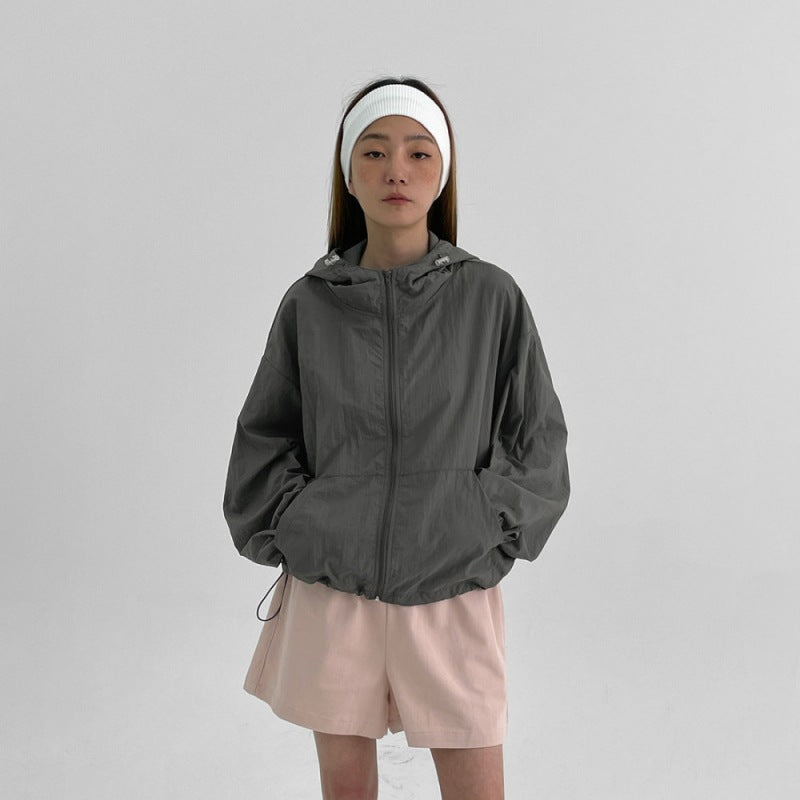 Damen Outdoor-Windjacke Leicht Verstellbar Schwarz Eveloria - Eveloria