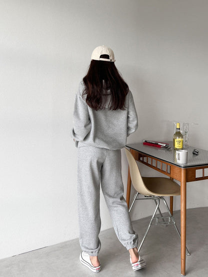Damen Hoodie Jogginghose Set Baumwollmix Weich