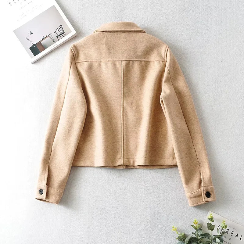 Damen Kurzjacke Modisch Taschen Eveloria