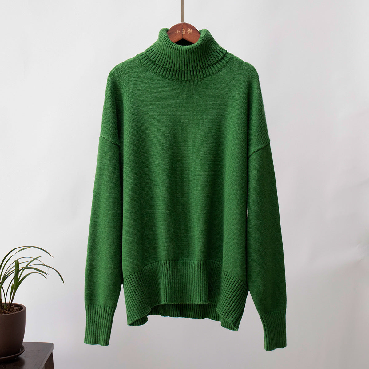 Damen Strickpullover Lässig Warmer Gerippter Saum