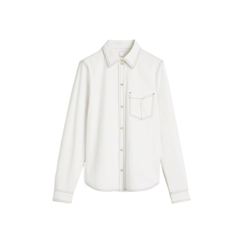 Damen Jeanshemd Lässiger Schnitt Eveloria