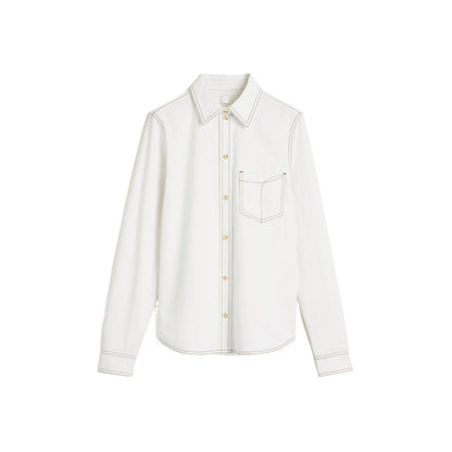 Damen Jeanshemd Lässiger Schnitt Eveloria