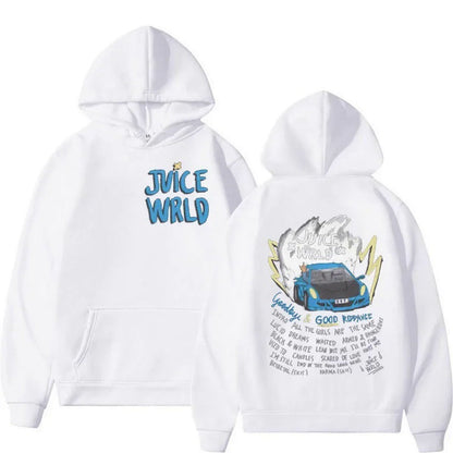 Damen Kapuzenpullover Grafikdesign Weiß - Eveloria