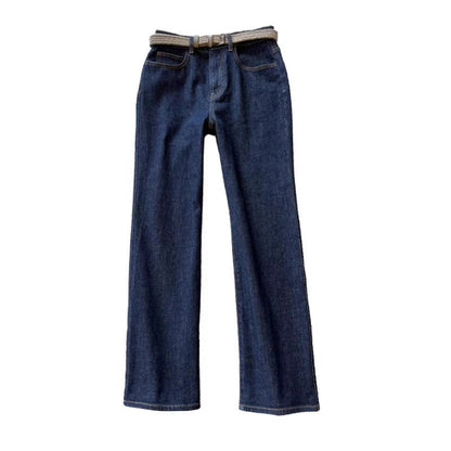Damen Hochgeschnittene Weite Jeans Eveloria