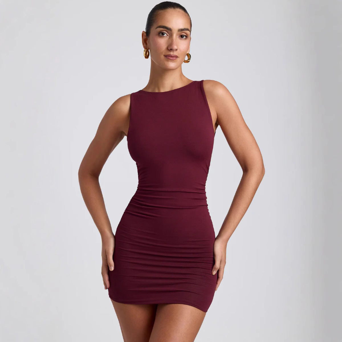 Damen Figurformendes Minikleid Komfortstretch Eveloria
