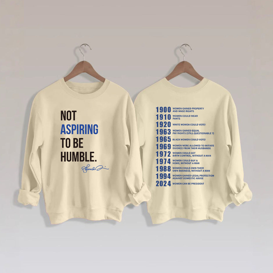 Damen Sweatshirt mit Schriftzug und historischem Motiv Eveloria