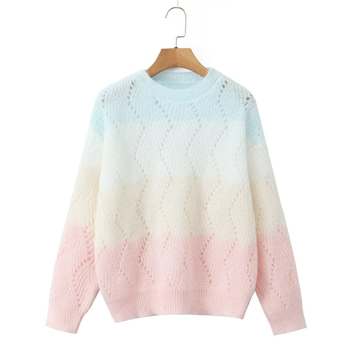 Damen Strickpullover Komfortabel Pastellfarben Eveloria