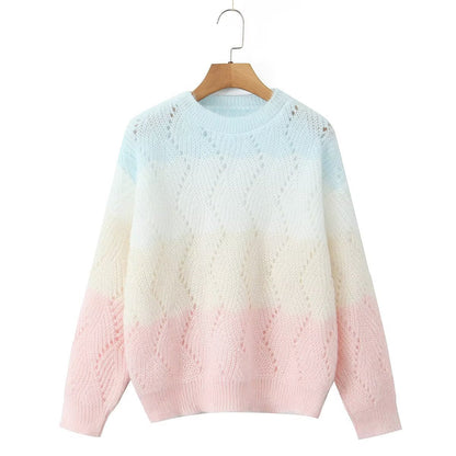 Damen Strickpullover Komfortabel Pastellfarben Eveloria