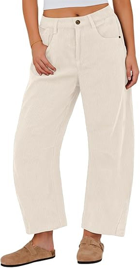 Damen Cordhose Weite Passform mit Seitentaschen Eveloria