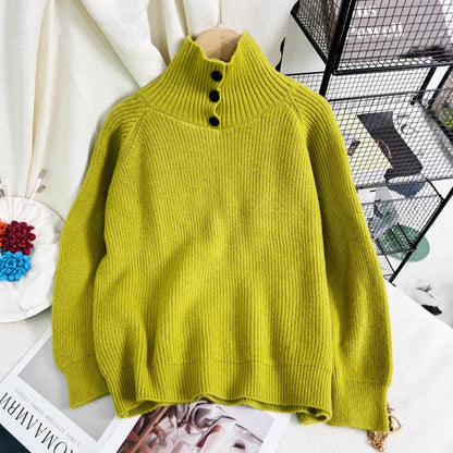 Damen Rollkragenpullover Weiches Strickmaterial Warm Eveloria