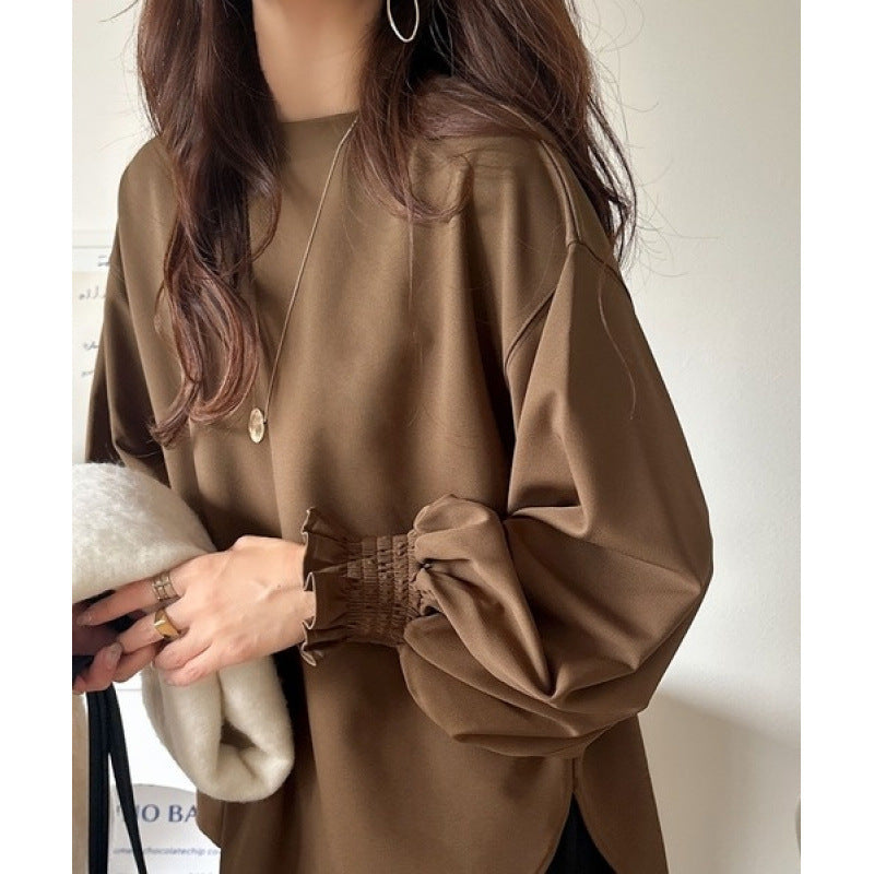 Damen Oversized Sweatshirt Eveloria Weich Grau - Eveloria
