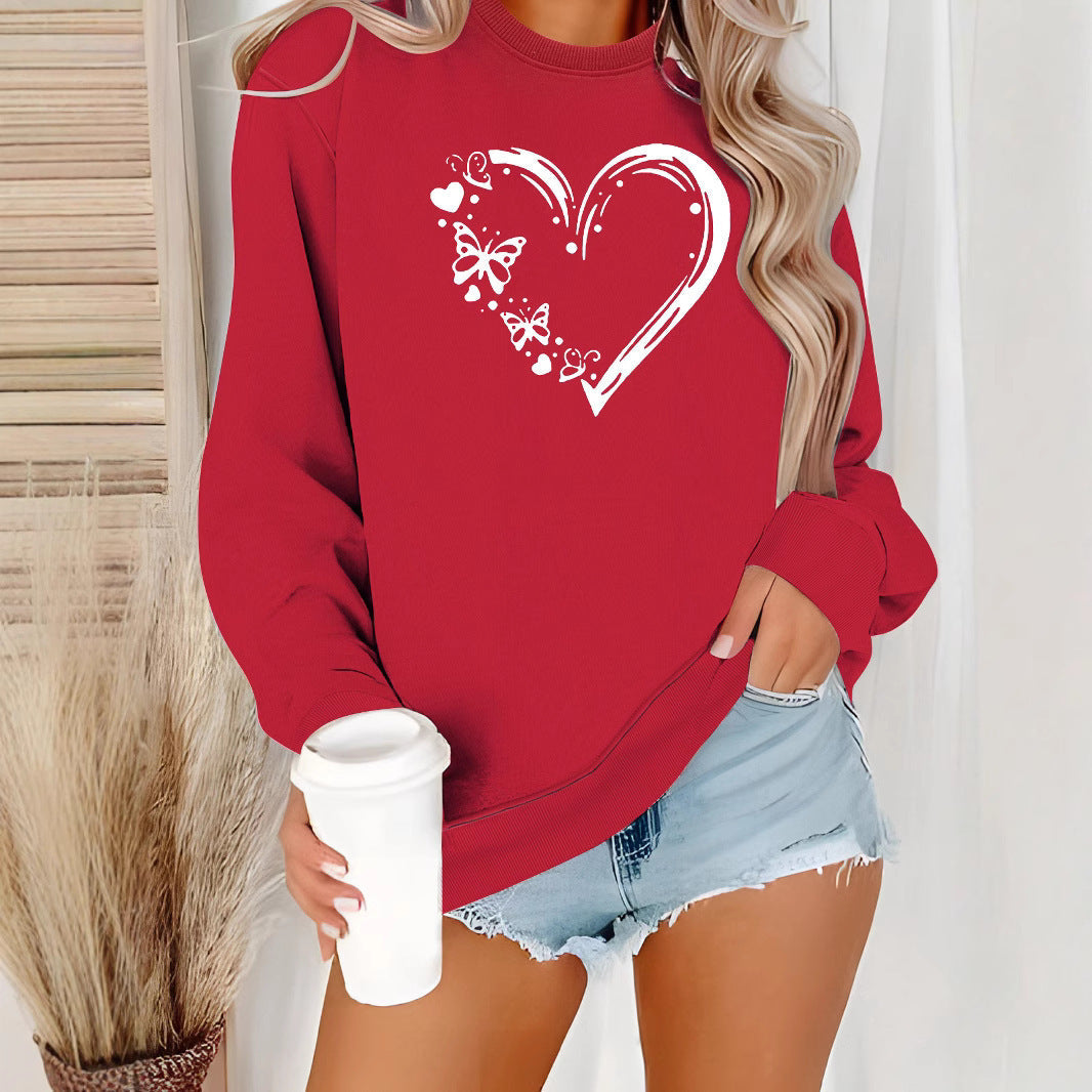 Damen Sweatshirt Herz Schmetterling Design Eveloria - Eveloria