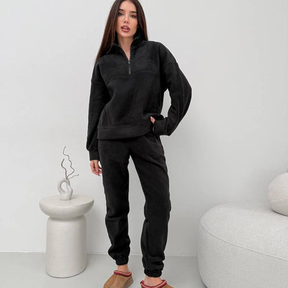 Damen Fleecejacke Jogginghose Set Eveloria