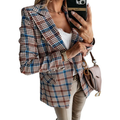 Damen Karo Blazerjacke Eveloria