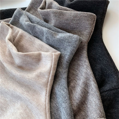 Damen Langarmshirt Hochkragen Eveloria Baumwolle Weiß