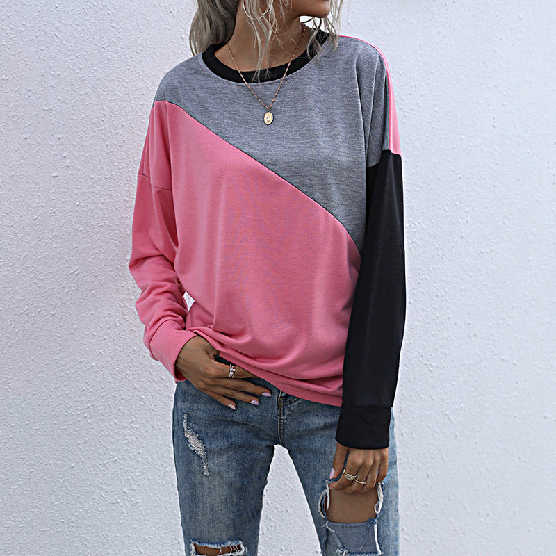 Damen Sweatshirt Kontrastfarben Eveloria