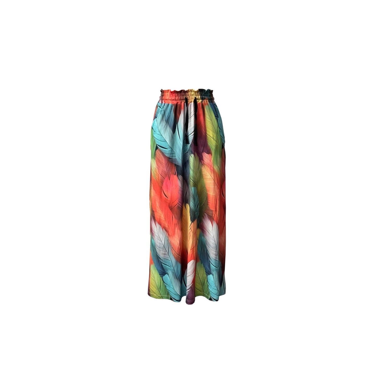 Damen Maxirock Bunt Mandala Muster Seitentaschen