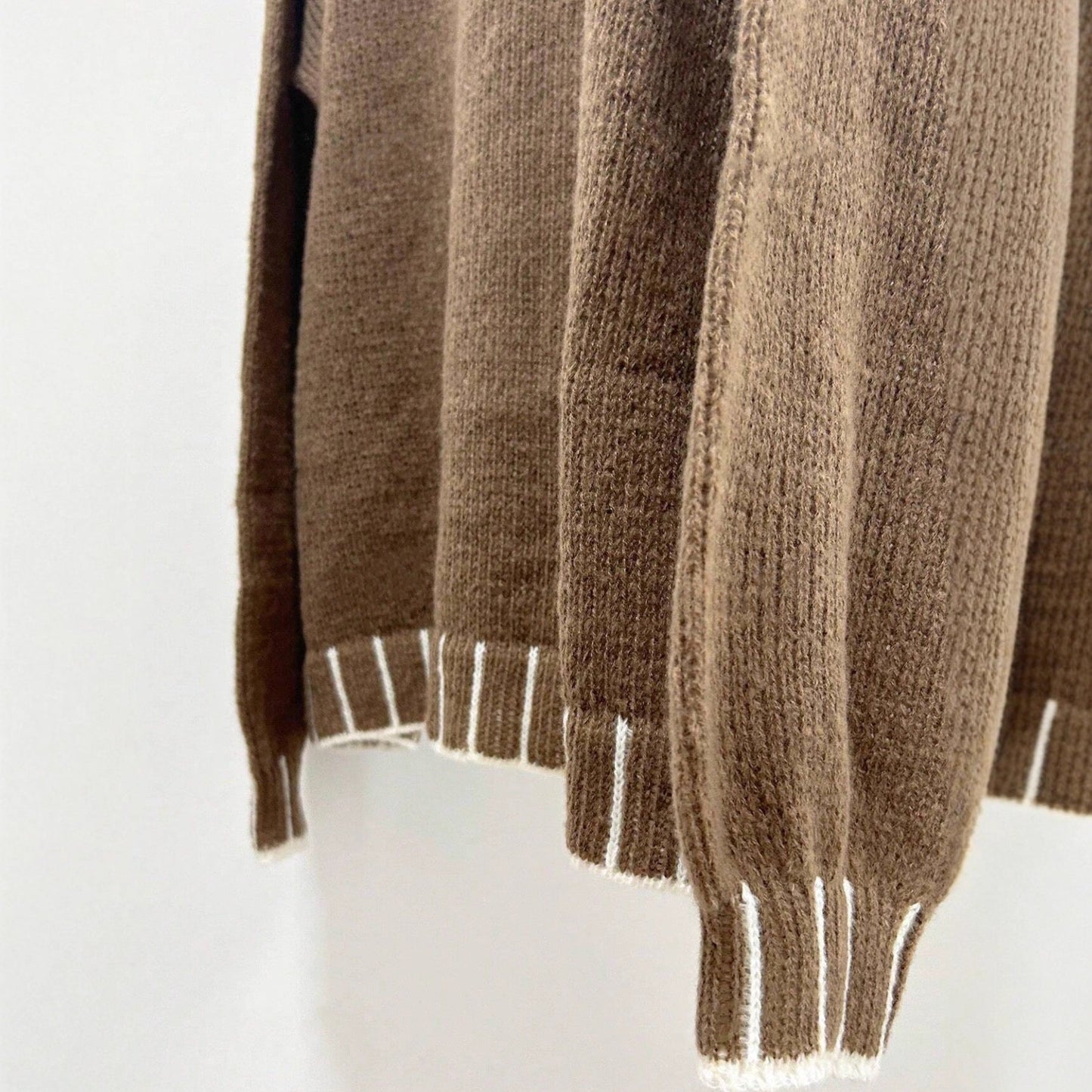 Damen Strickpullover Hohler Kragen Anpassbare Ärmel Grau Eveloria