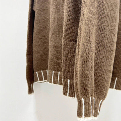 Damen Strickpullover Hohler Kragen Anpassbare Ärmel Grau Eveloria