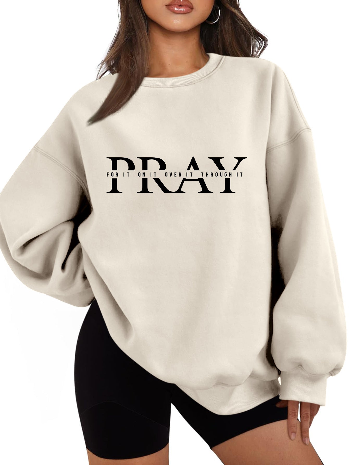 Damen Oversized Sweatshirt mit Aufdruck Eveloria
