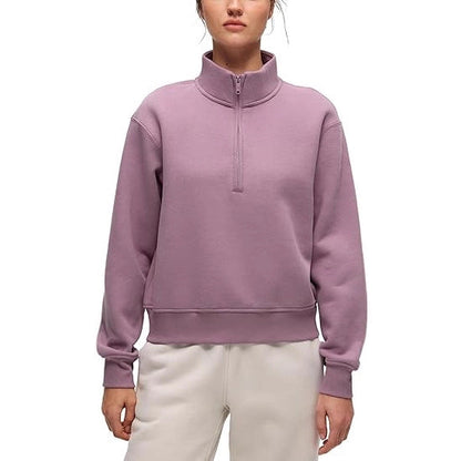 Damen Fleece-Pullover Stehkragen Eveloria