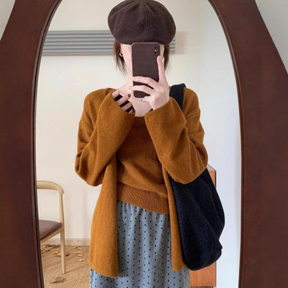Damen Strickjacke Offen Lässiger Schnitt V-Ausschnitt Eveloria