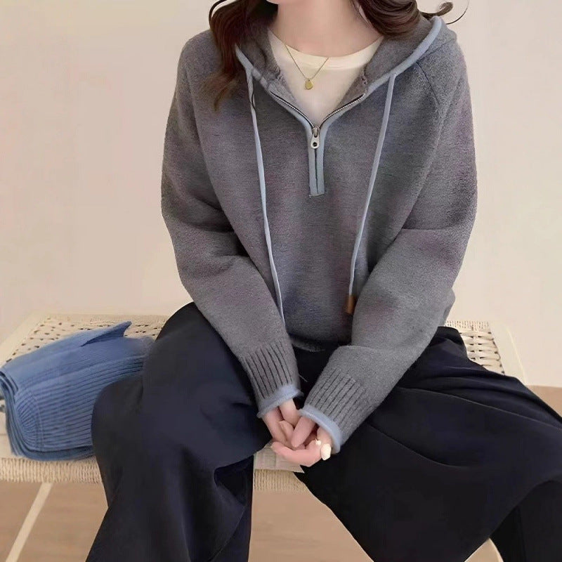 Damen Hoodie Komfortabel Eveloria Baumwolle