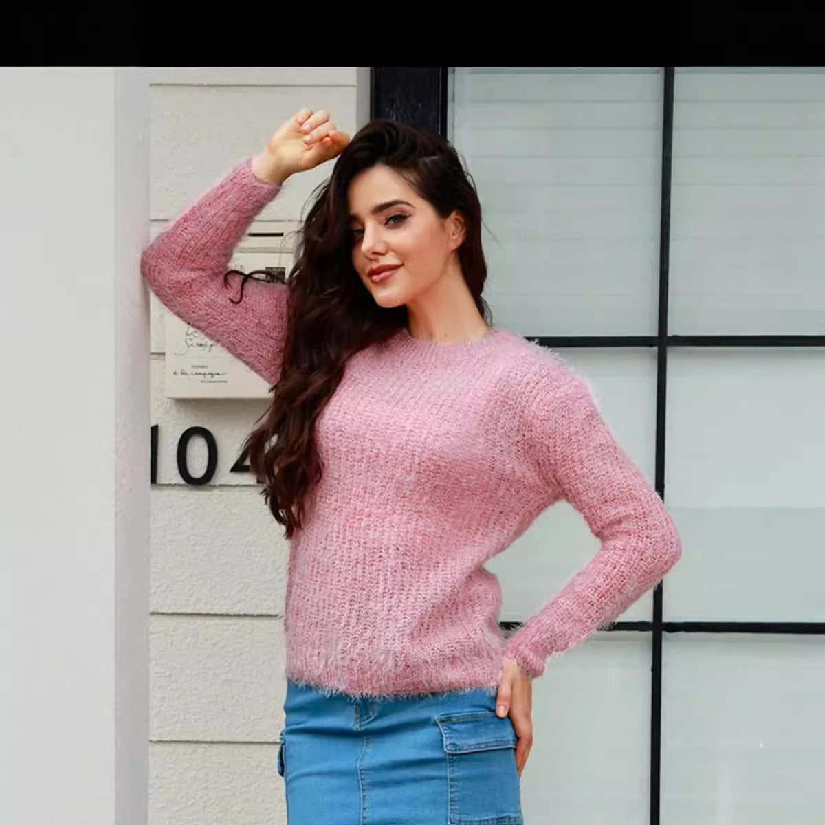 Damen Strickpullover Kuschelig Moderner Schnitt Eveloria - Eveloria