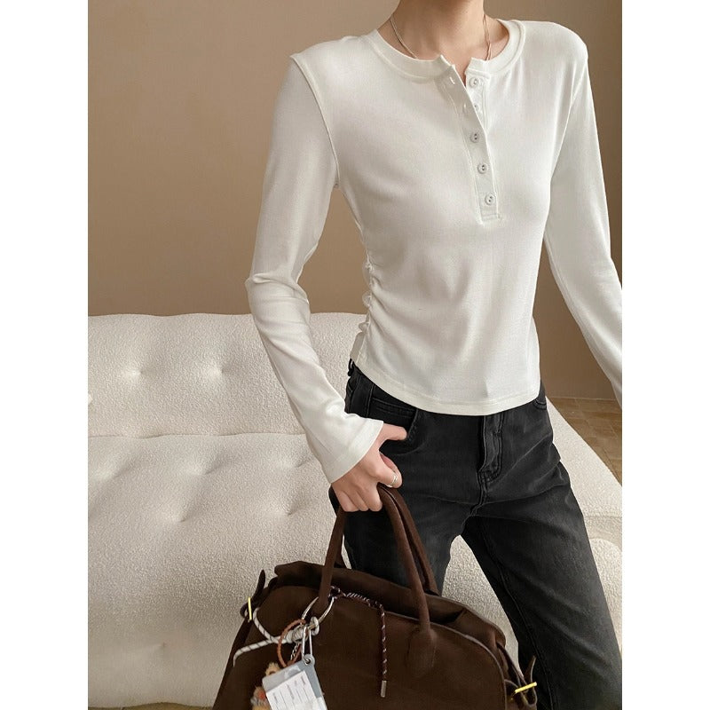 Damen Langarmshirt mit Rippdetails Eveloria