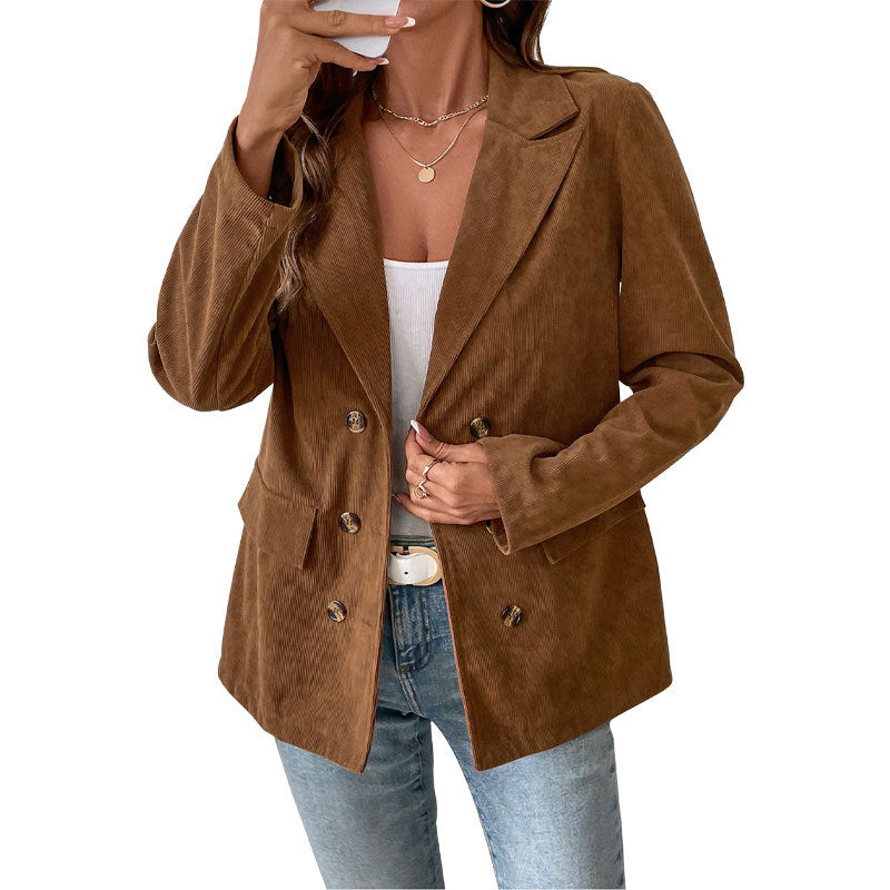 Damen Cord-Blazerjacke Strukturiert Eveloria