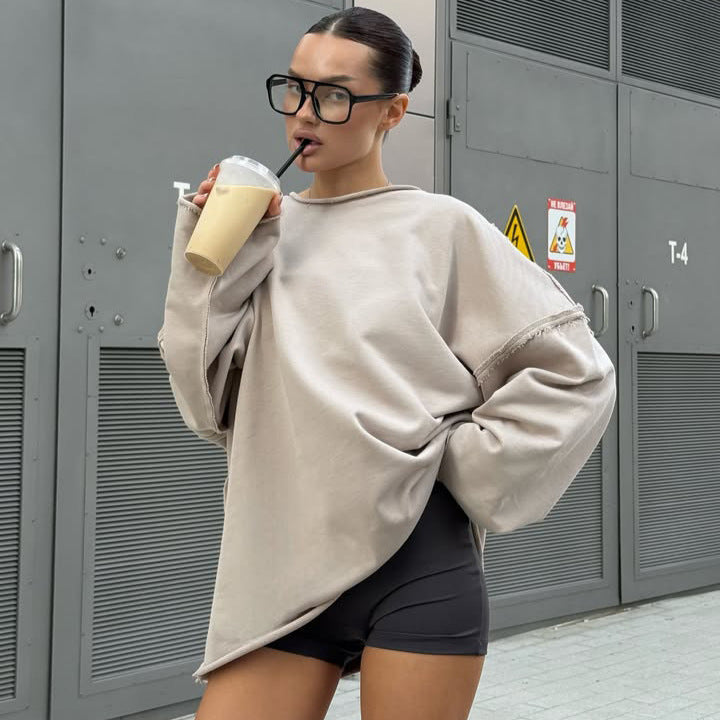 Damen Sweatshirt Asymmetrischer Schnitt Eveloria - Eveloria