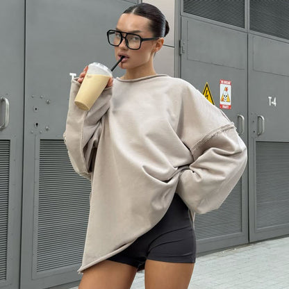 Damen Sweatshirt Asymmetrischer Schnitt Eveloria - Eveloria