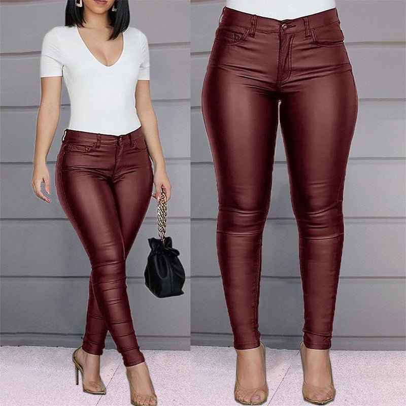 Damen High-Waist-Hose Figurbetont Eveloria
