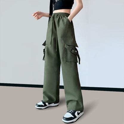 Damen Cargo-Hose Verstellbare Bindebänder Eveloria
