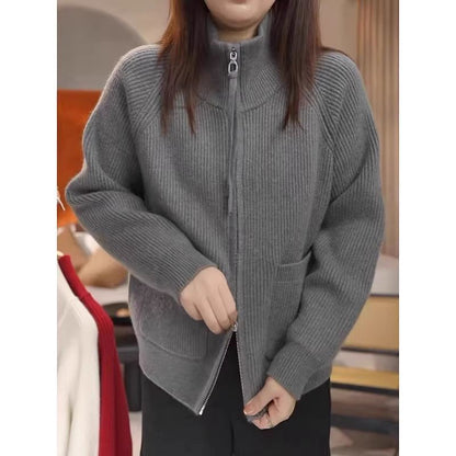 Damen Pullover Lässig Strukturiertes Rippenmuster Eveloria