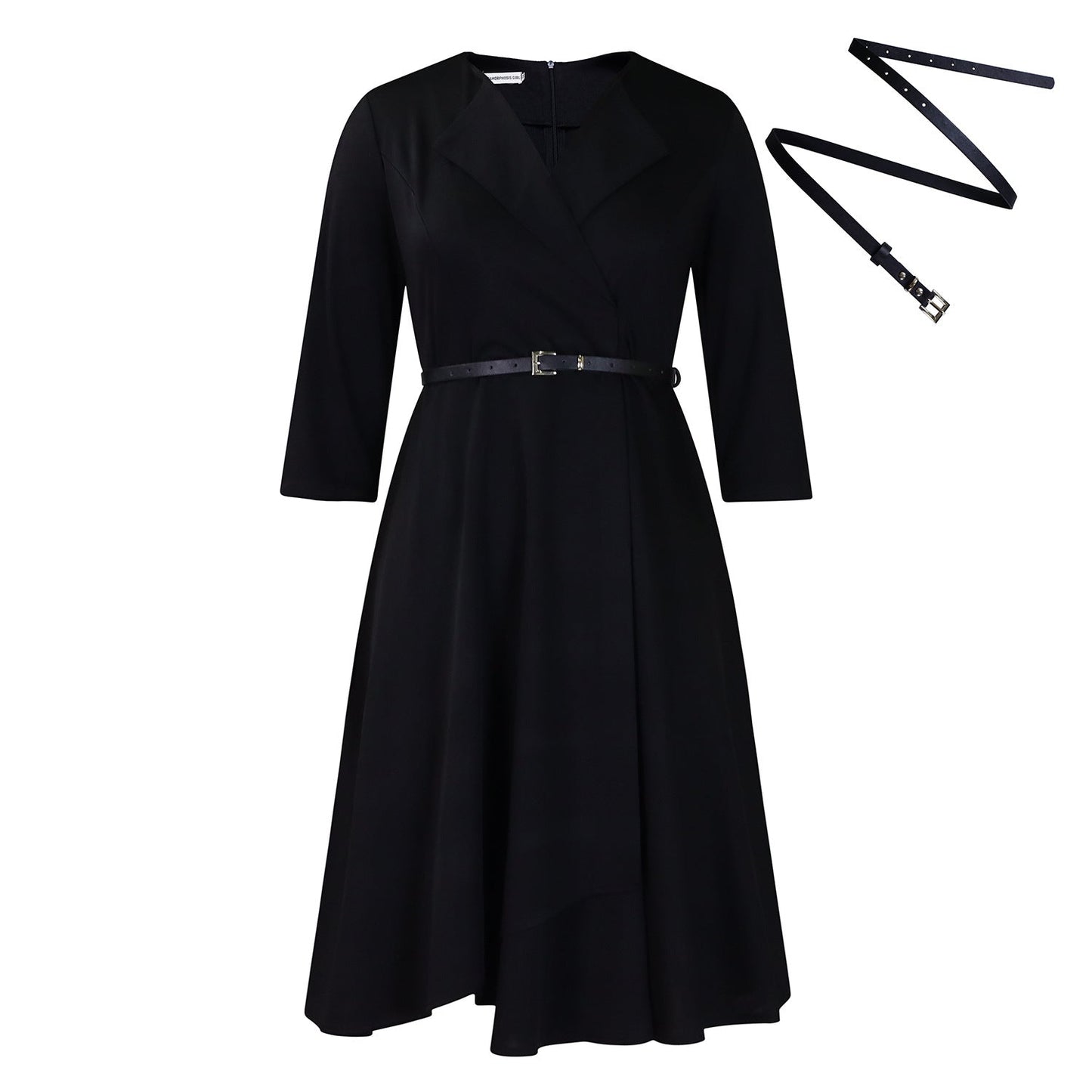 Damen Wickelkleid Elegante Taillierung Modische Akzente Eveloria