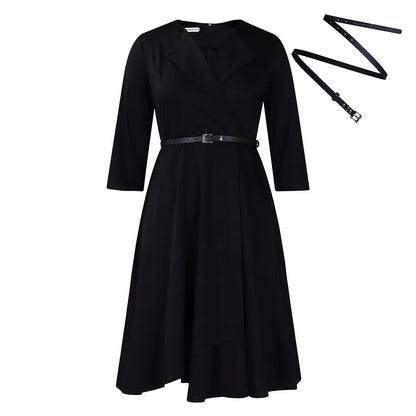 Damen Wickelkleid Elegante Taillierung Modische Akzente Eveloria