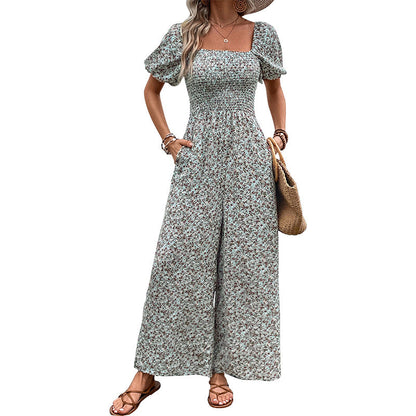 Damen Sommerkleid Luftig Rüschendetails Weites Bein Eveloria