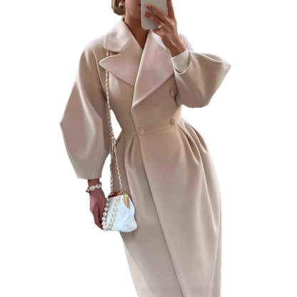 Damen Trenchcoat Tailliert Schlitz Eveloria
