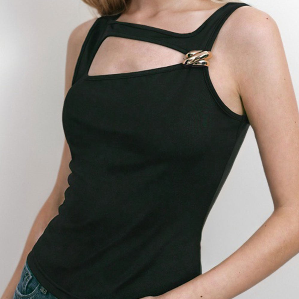 Damen Bodycon Asymmetrischer Ausschnitt Elegantes Detail