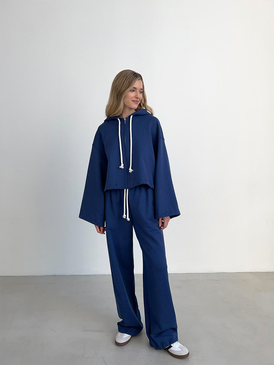 Damen Hoodie und Jogginghose Eveloria Baumwolle Bequem